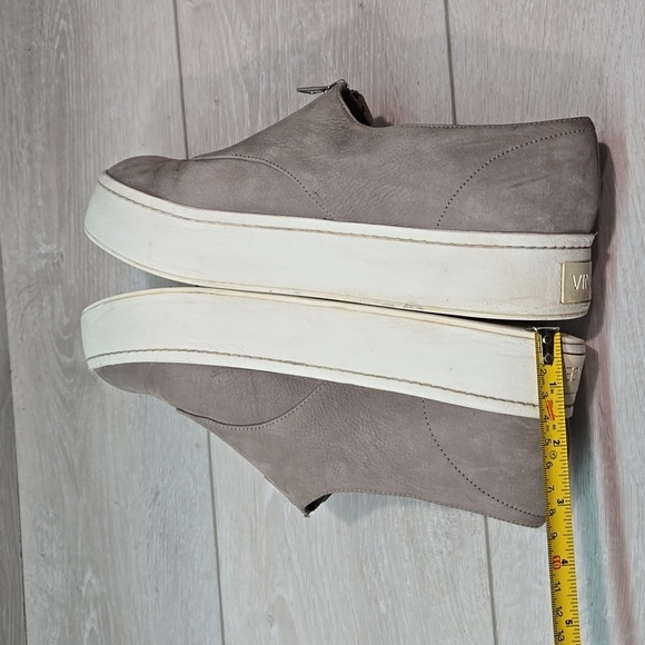 Vince Women Leather Platform Zip front Sneakers shoes sz 8.5M - Picture 7 of 10